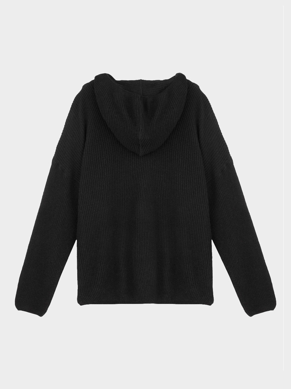 Knit Black Hoodie