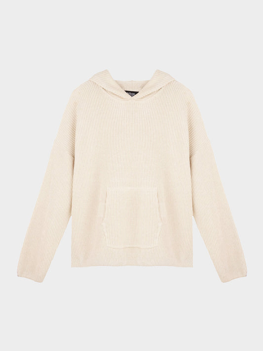 Knit Cream Hoodie