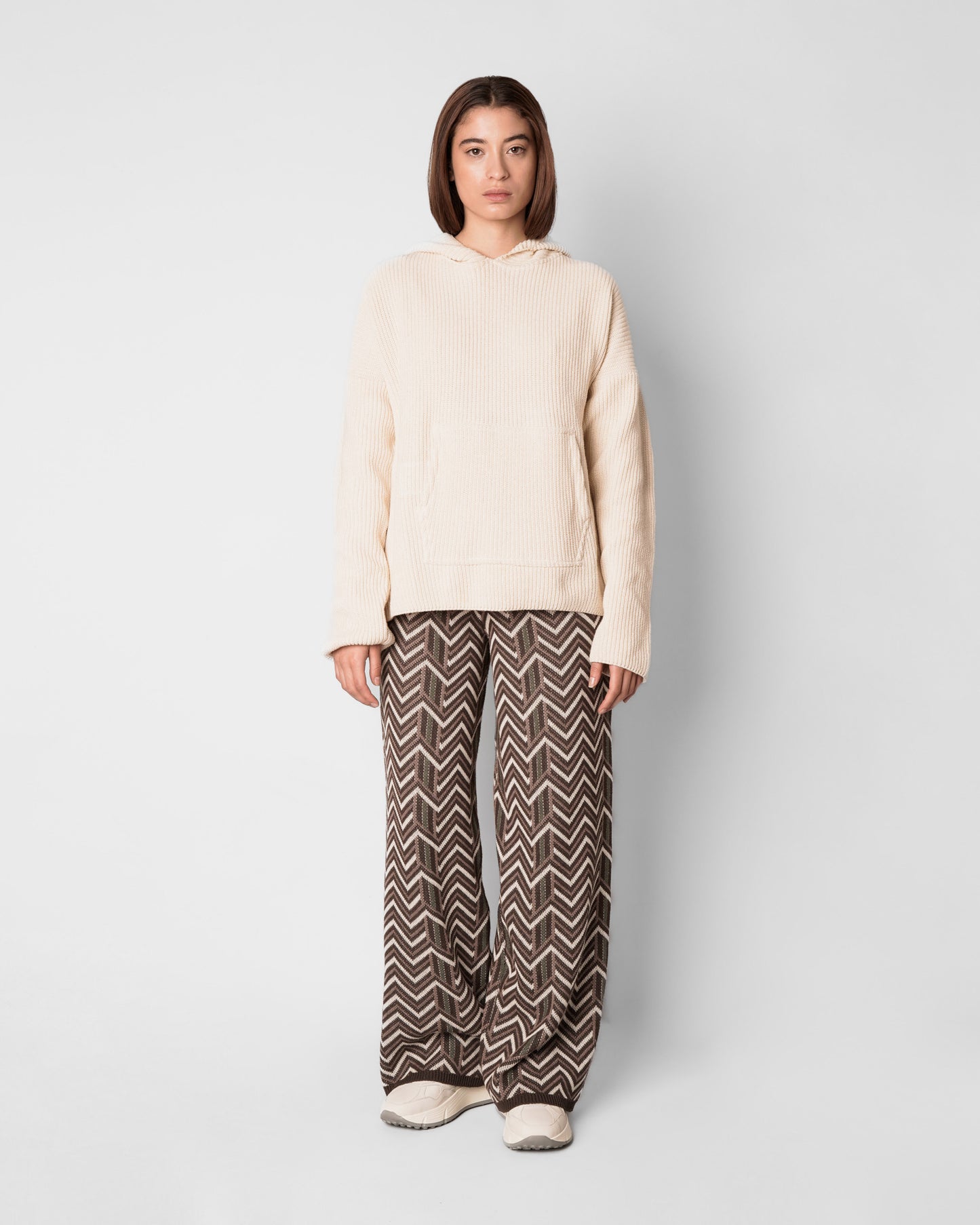 Wave Knit Brown Pant