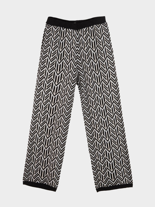 Wave Knit Black Pant