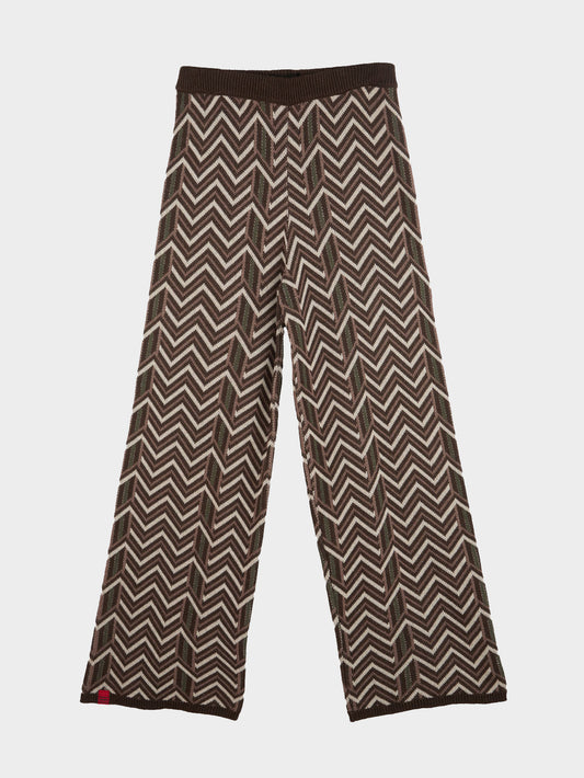 Wave Knit Brown Pant